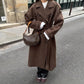 Vintage Dames Trenchcoat | Lange Jas met Dubbelsluiting