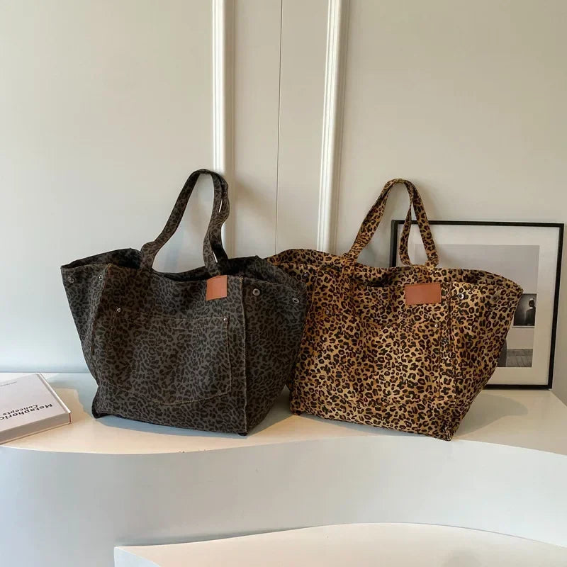 CLAIRE | Grote Shopper Tas met Leopard Print