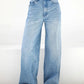 Hoge Taille Dames Jeans – Losse Pasvorm met Brede Pijpen