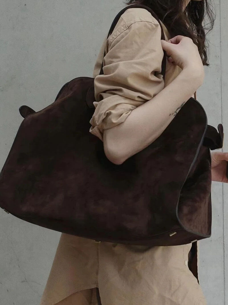 Laurin Vintage tas van Leer en Suede