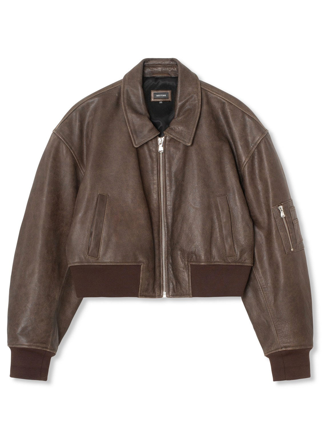 Selin Leren Bomber Jacket voor Dames